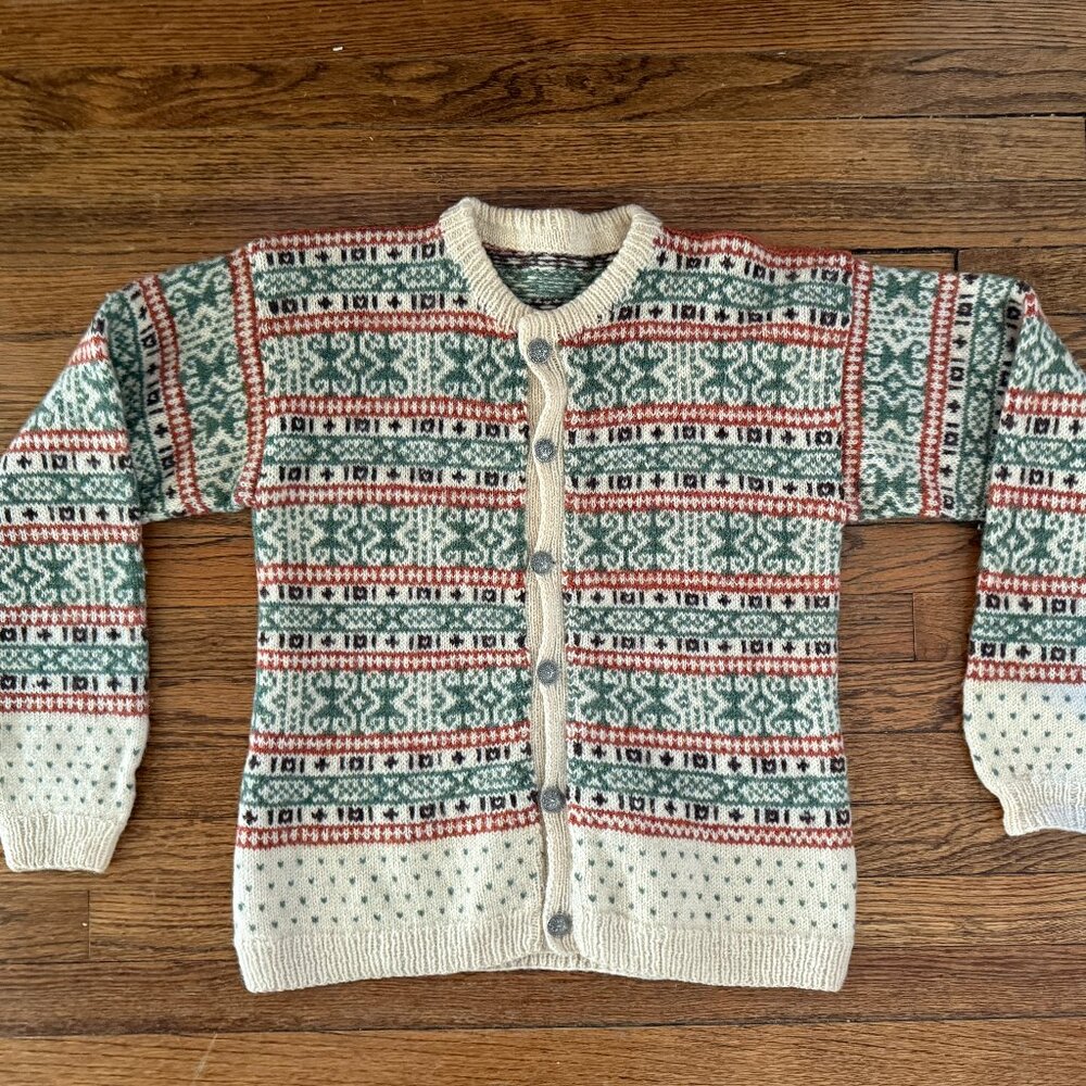 cottagecore cabincore wool amaizing pattern handknit jacket/sweater